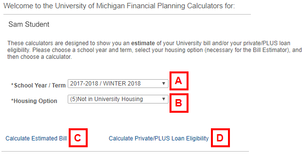 Financial Planning Calculator Welcome Page