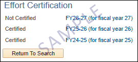 Effort Certification Navigation